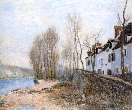  Alfred Sisley Saint-Mammes, The White Cross - Canvas Print