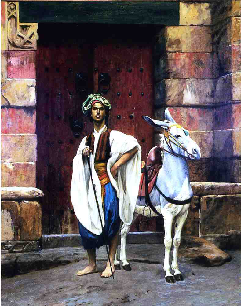  Jean-Leon Gerome Sais and His Donkey - Canvas Print