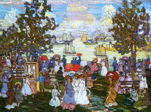  Maurice Prendergast Salem Willows (also known as The Promenade, Salem Harbor) - Canvas Print