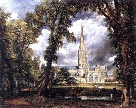  John Constable Salisbury Cathedral from the Bishop's Grounds - Canvas Print