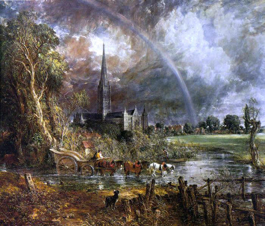  John Constable Salisbury Cathedral from the meadows - Canvas Print