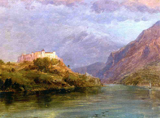  Frederic Edwin Church Salzburg Castle - Canvas Print