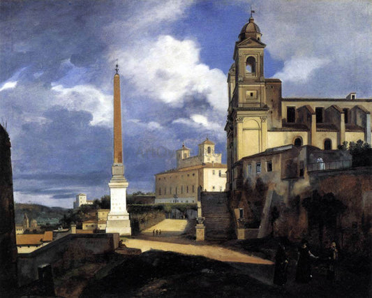 Francois-Marius Granet San Trinita dei Monti and the Villa Medici, Rome - Canvas Print