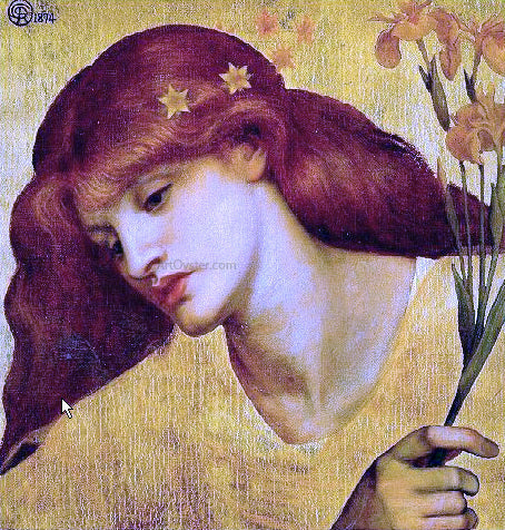  Dante Gabriel Rossetti Sancta Lillias - Canvas Print