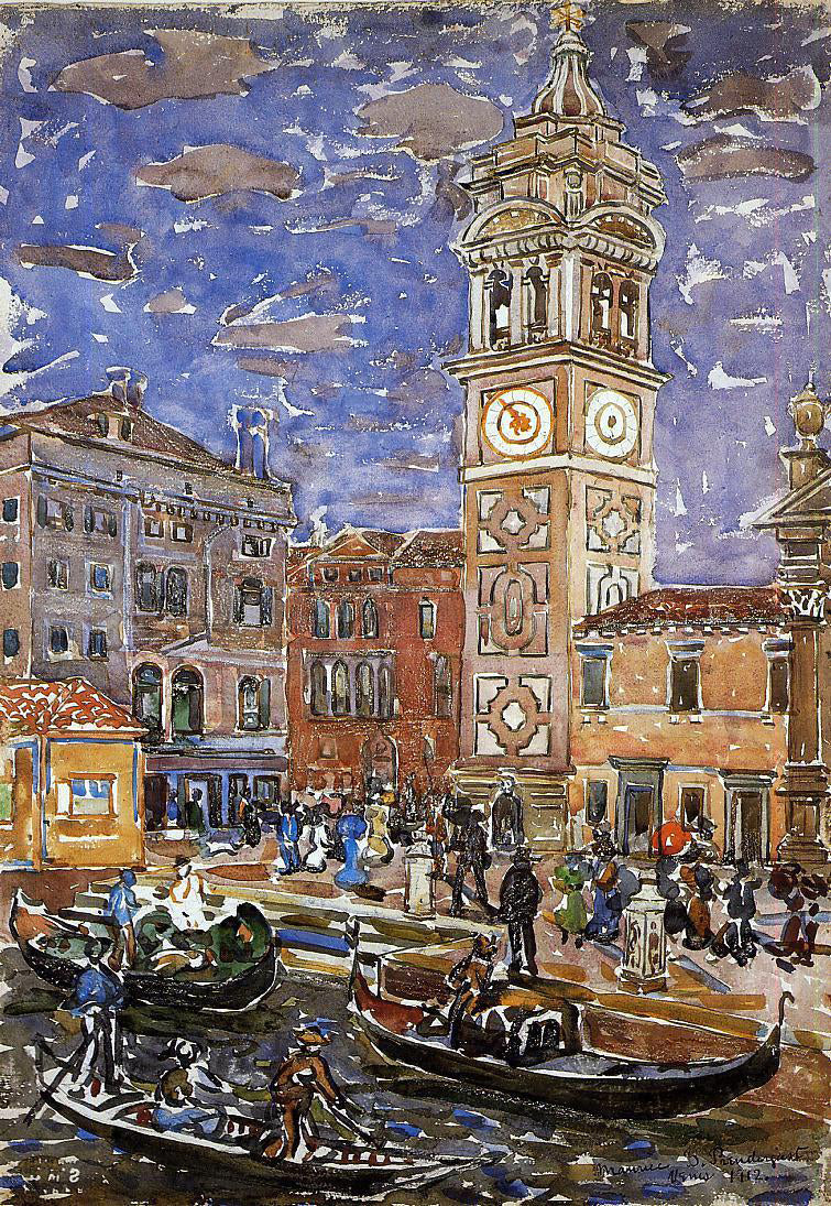  Maurice Prendergast Santa Maria Formosa, Venice - Canvas Print