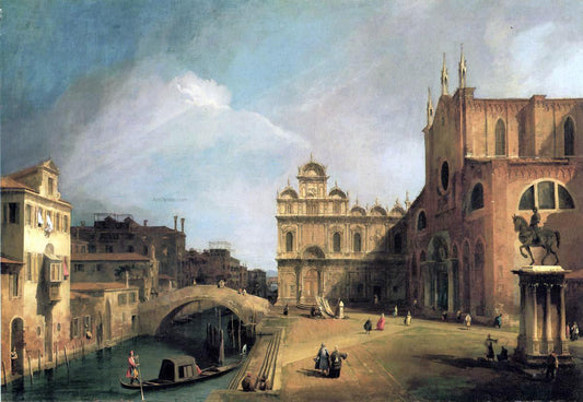  Canaletto Santi Giovanni e Paolo and the Scuola di San Marco - Canvas Print
