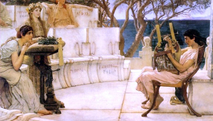  Sir Lawrence Alma-Tadema Sappho and Alcaeus - Canvas Print