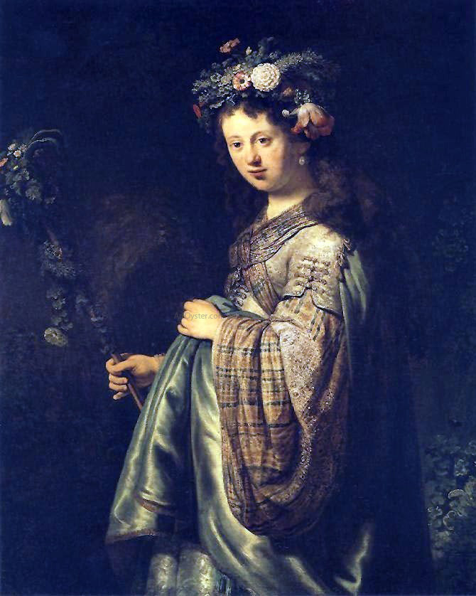  Rembrandt Van Rijn Saskia Dressed as Flora - Canvas Print