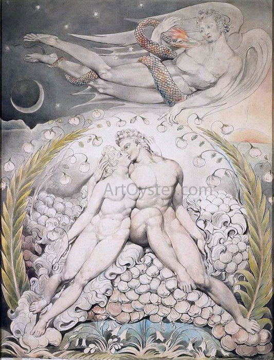  William Blake Satan Watching the Caresses of Adam and Eve - Canvas Print