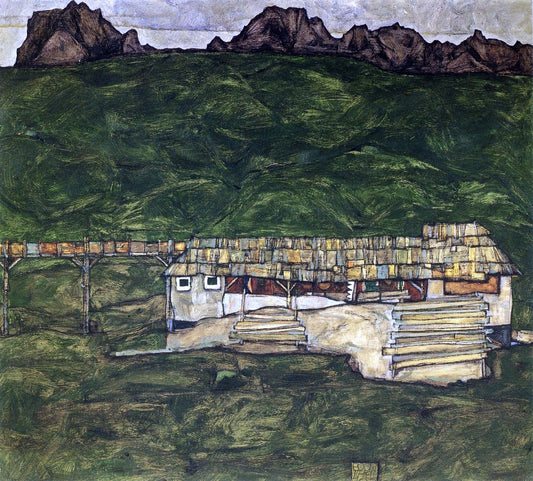  Egon Schiele Sawmill - Canvas Print