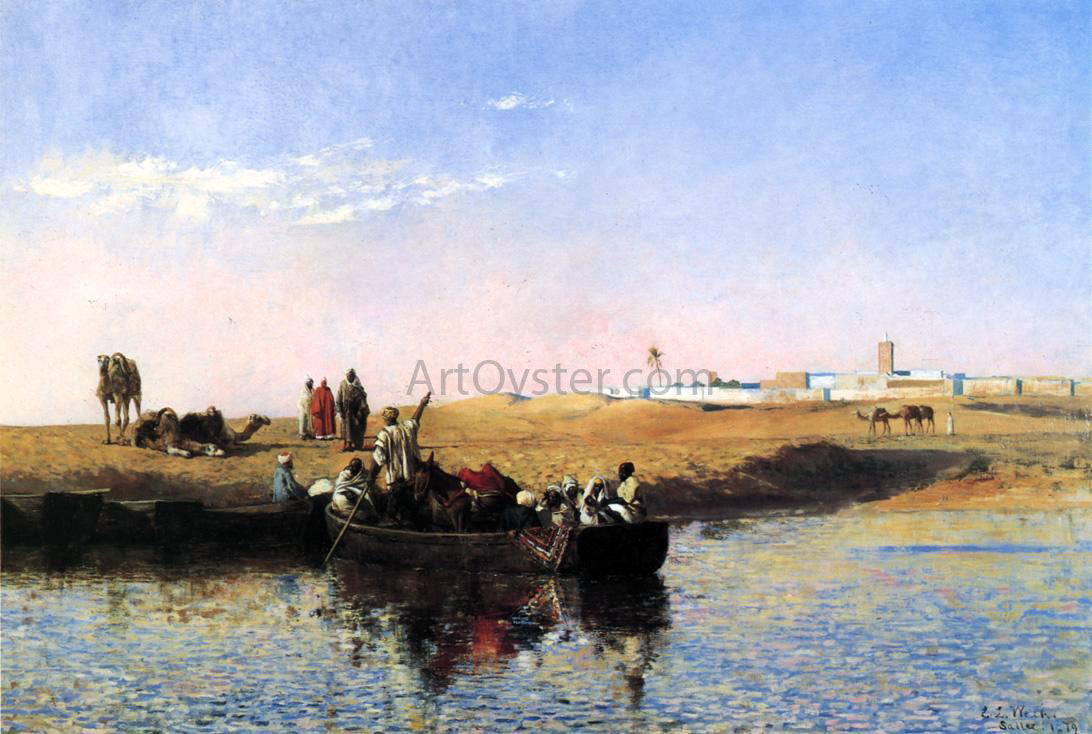  Edwin Lord Weeks Scene at Sale, Morocco - Canvas Print