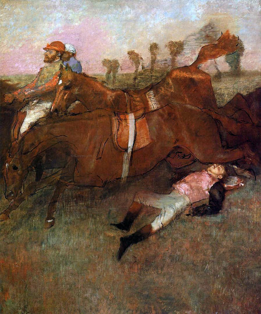  Edgar Degas Scene from the Steeplechase: the Fallen Jockey - Canvas Print