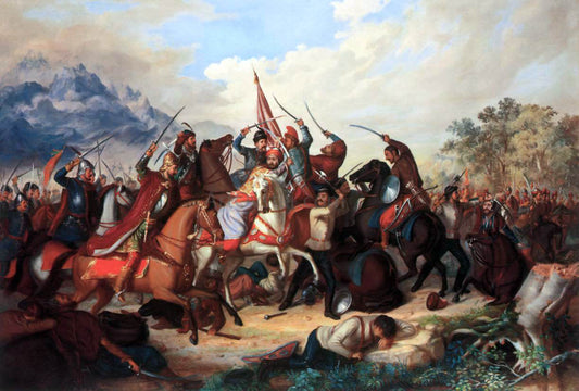  Balint Kiss Scene from the War Against the Turks - Canvas Print