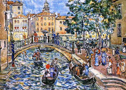  Maurice Prendergast Scene of Venice - Canvas Print