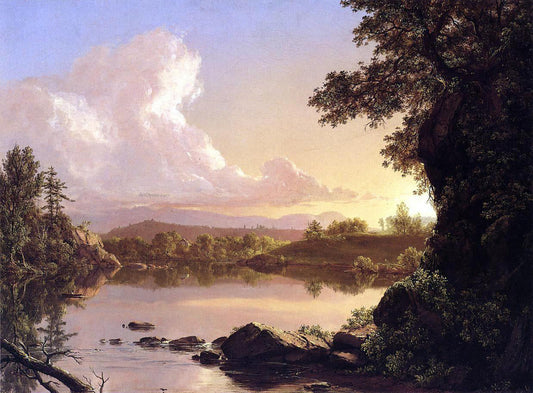  Frederic Edwin Church Scene on the Catskill Creek, New York - Canvas Print