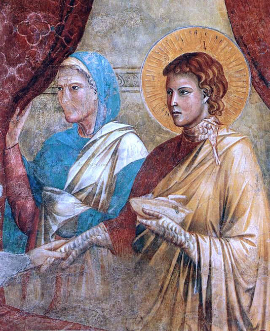  Master of the Isaac Stories Scenes from the Old Testament: Isaac Blessing Jacob (detail) - Canvas Print