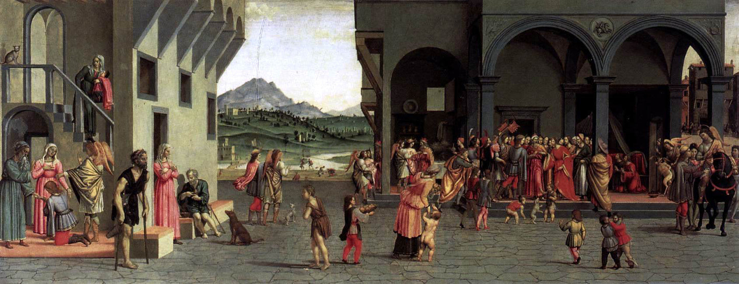  Giuliano Bugiardini Scenes from the Story of Tobias (1) - Canvas Print