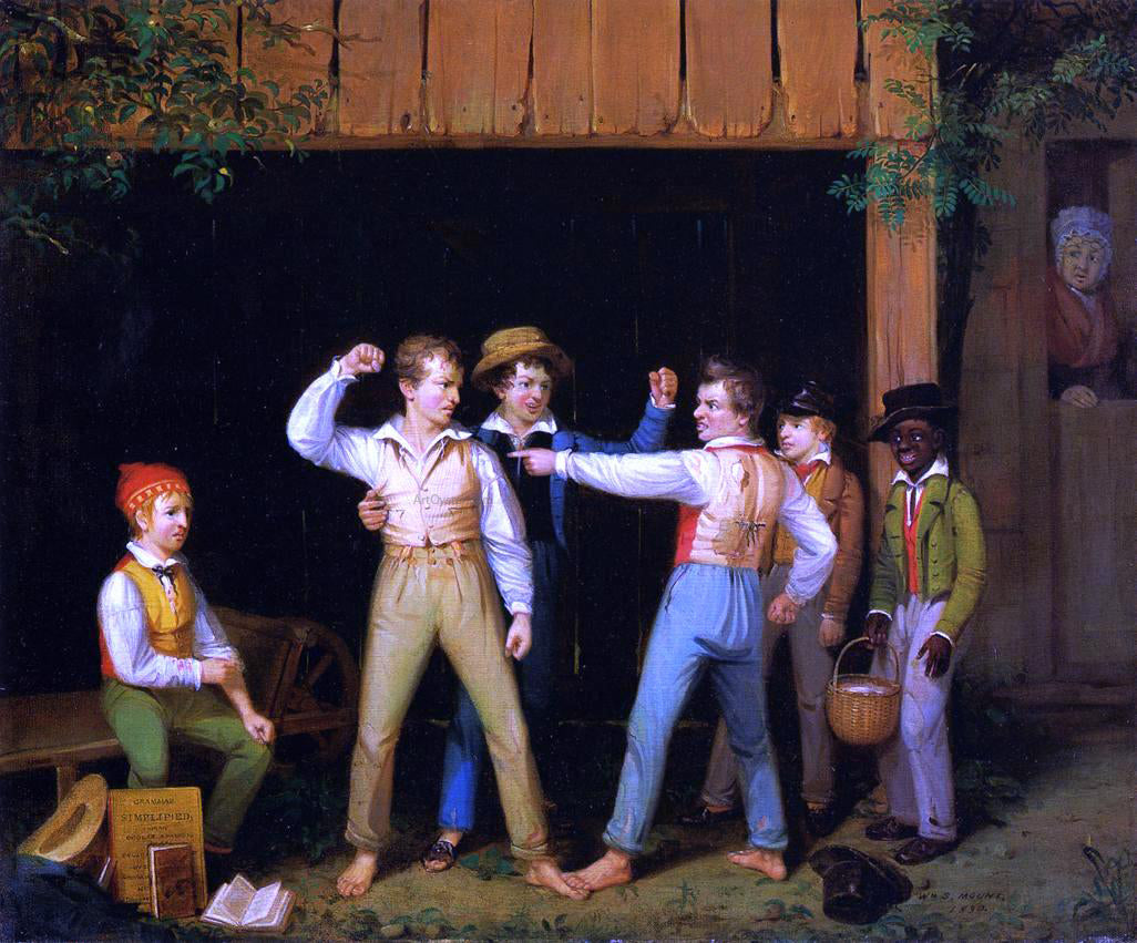  William Sidney Mount School Boys Quarreling - Canvas Print