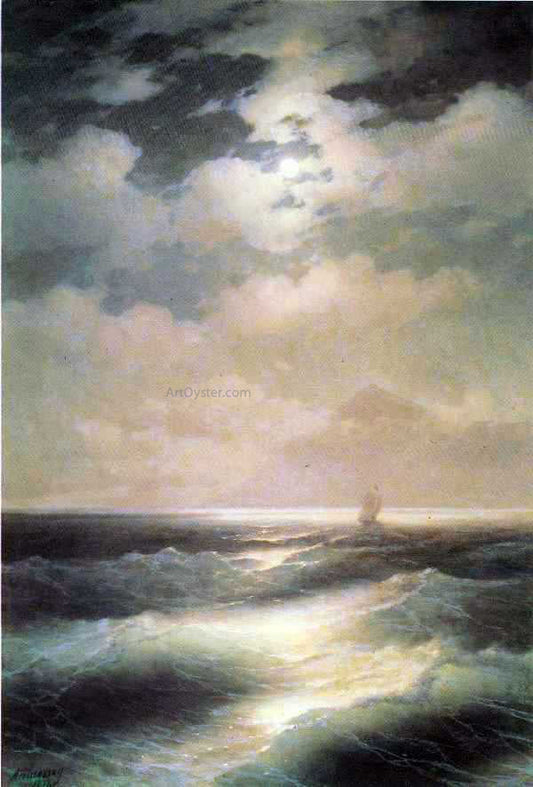  Ivan Constantinovich Aivazovsky Sea View by Moonlight - Canvas Print