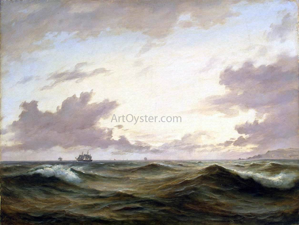  Anton Melbye Seascape - Canvas Print