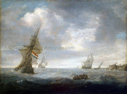 Jan Porcellis Seascape - Canvas Print