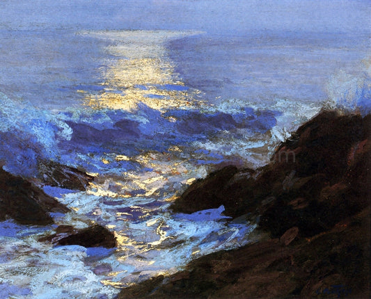  Edward Potthast Seascape Moonlight - Canvas Print