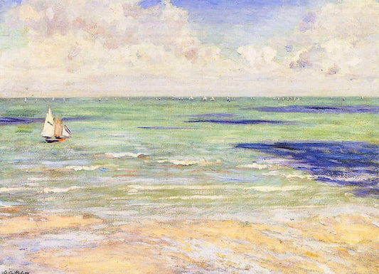  Gustave Caillebotte Seascape, Regatta at Villers - Canvas Print