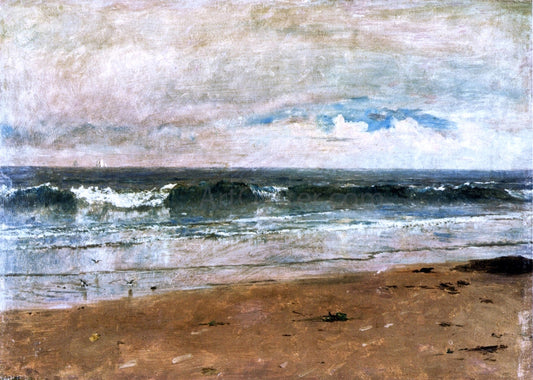  Thomas Worthington Whittredge Seascape with Pines and Overhanging Clouds - Canvas Print