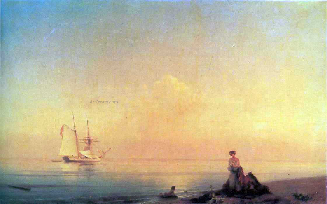  Ivan Constantinovich Aivazovsky Seashore, Calm - Canvas Print