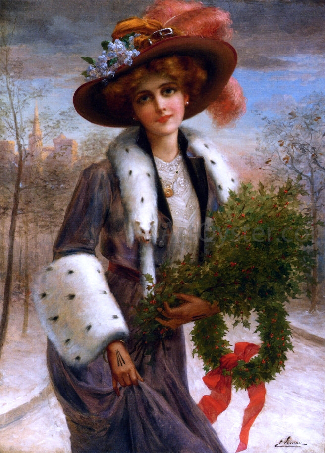  Emile Vernon Seasons Greetings - Canvas Print