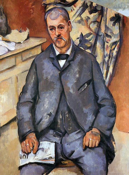  Paul Cezanne A Seated Man - Canvas Print