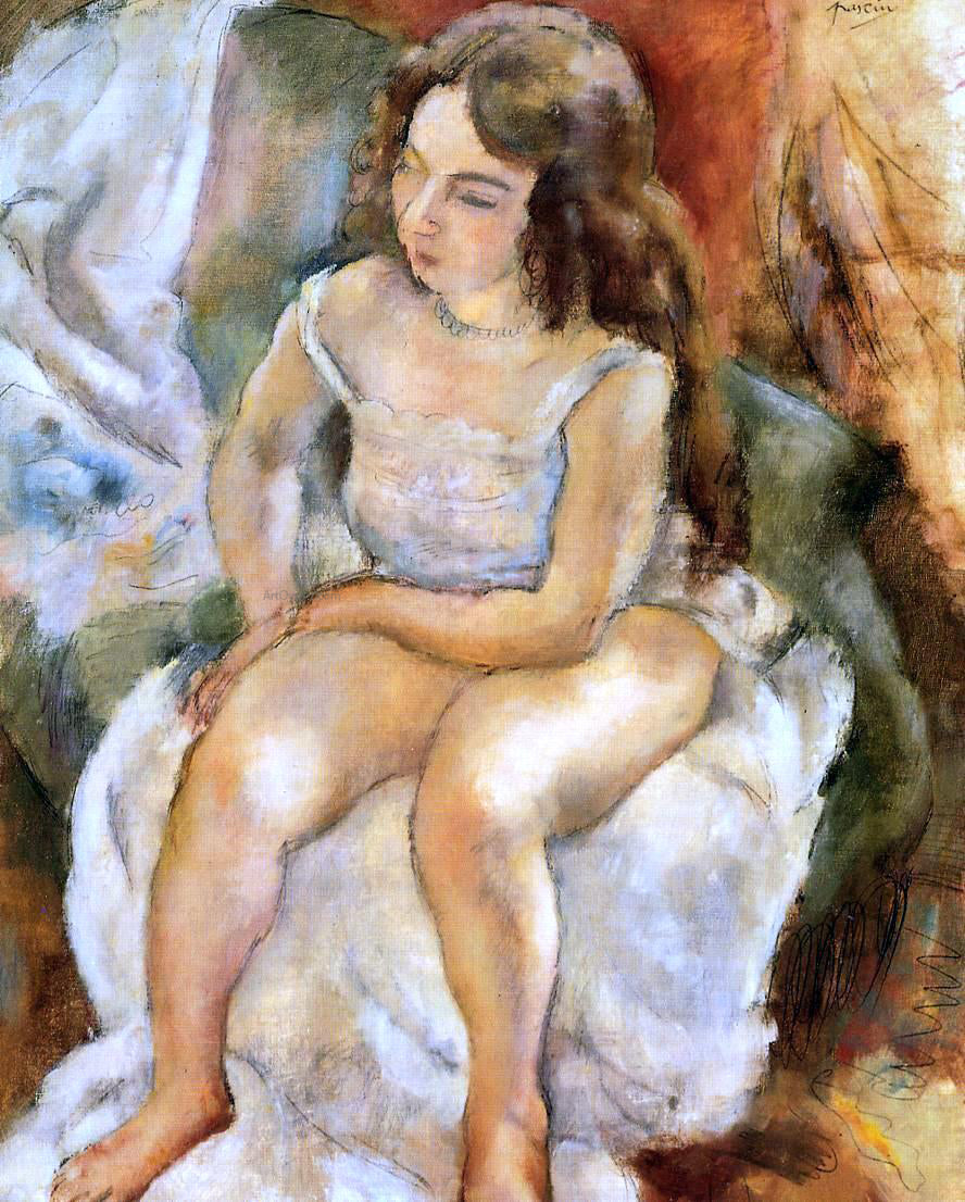  Jules Pascin Seated Model - Canvas Print