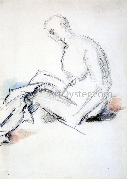  Paul Cezanne Seated Nude (also known as Ishmael) - Canvas Print