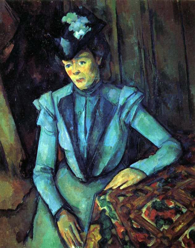  Paul Cezanne Seated Woman in Blue - Canvas Print