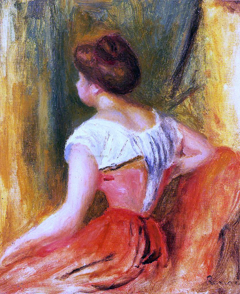  Pierre Auguste Renoir Seated Young Woman - Canvas Print