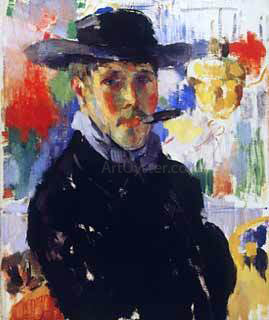  Rik Wouters Self Portrait (also known as Portrait of Rik with a Cigar) - Canvas Print