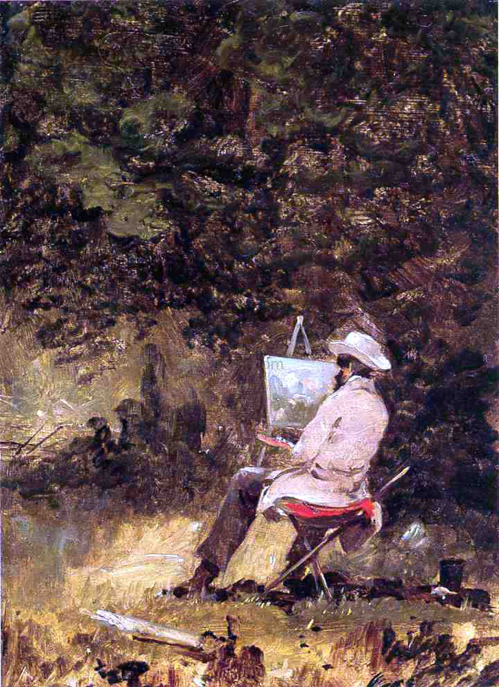  William Sidney Mount Self Portrait (also known as The Artist Sketching) - Canvas Print
