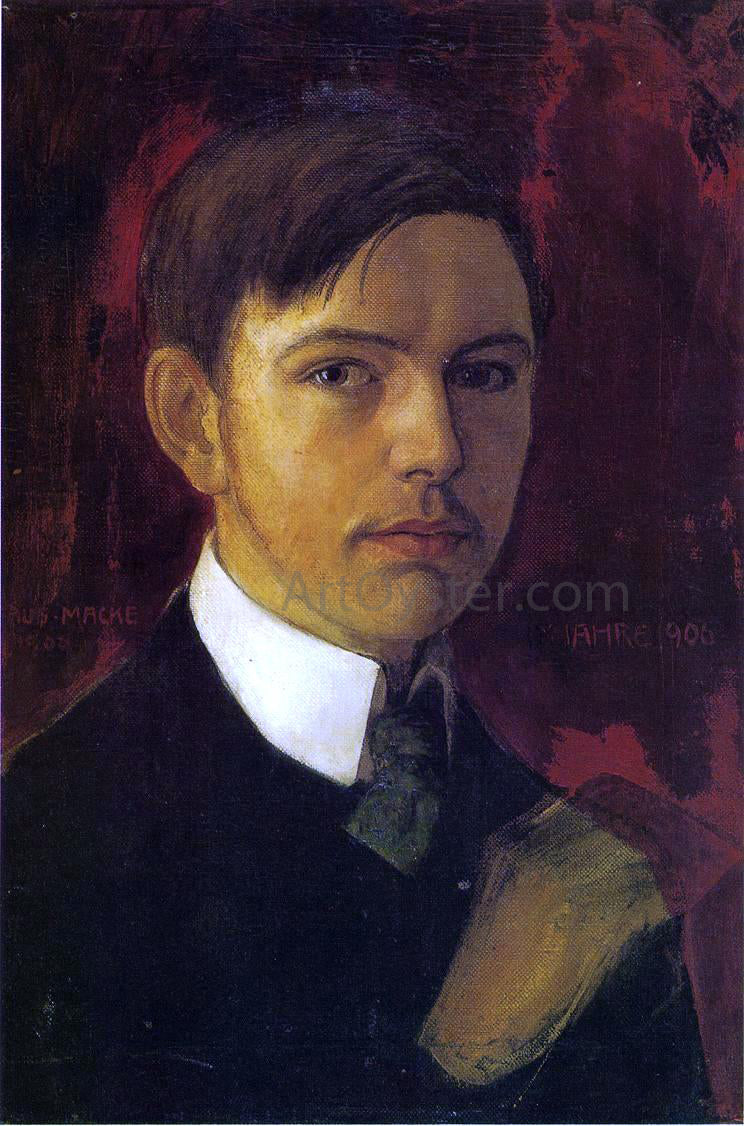  August Macke Self Portrait - Canvas Print