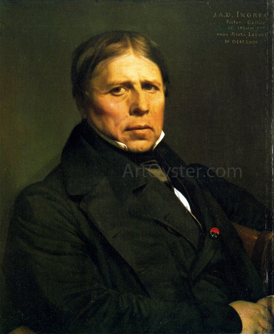  Jean-Auguste-Dominique Ingres Self Portrait at the Age of 78 - Canvas Print
