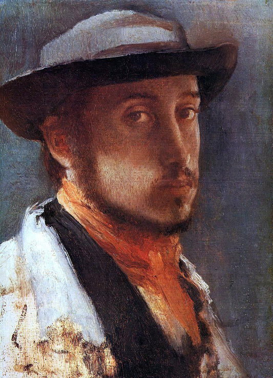  Edgar Degas Self Portrait in a Soft Hat - Canvas Print