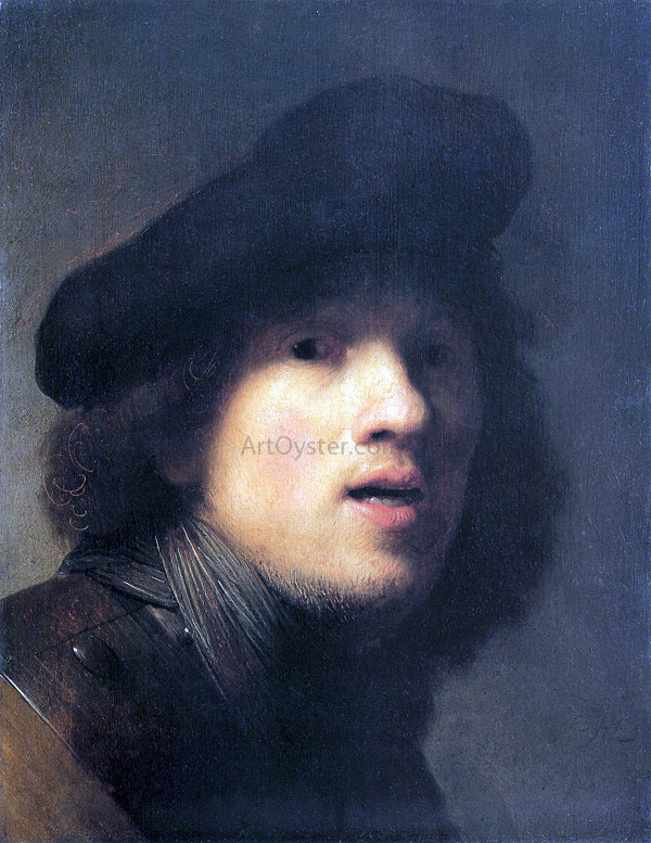  Rembrandt Van Rijn Self Portrait with Gorget and Beret - Canvas Print