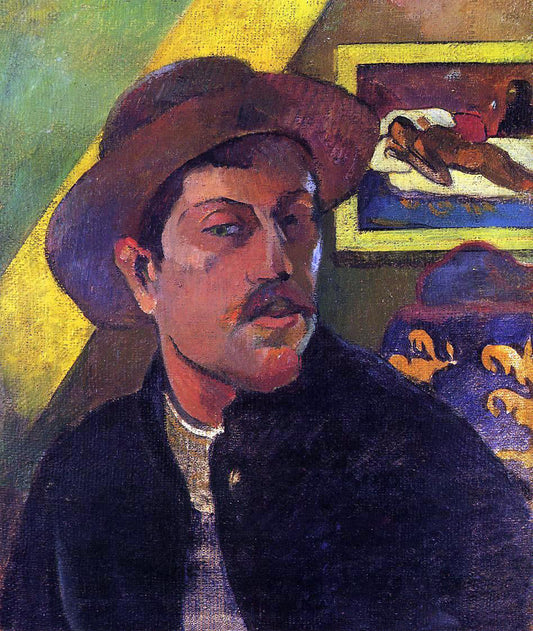  Paul Gauguin Self Portrait with Hat - Canvas Print