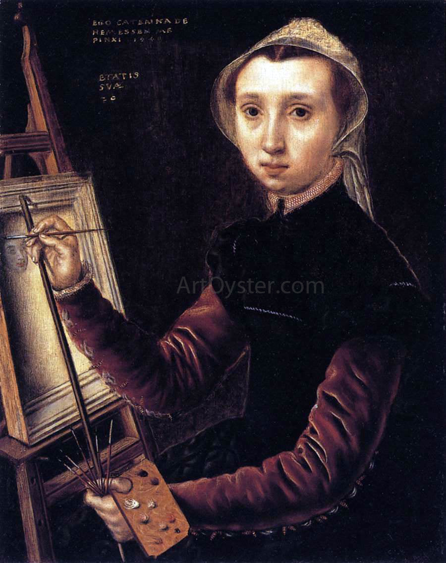  Catharina Van Hemessen Self-Portrait - Canvas Print