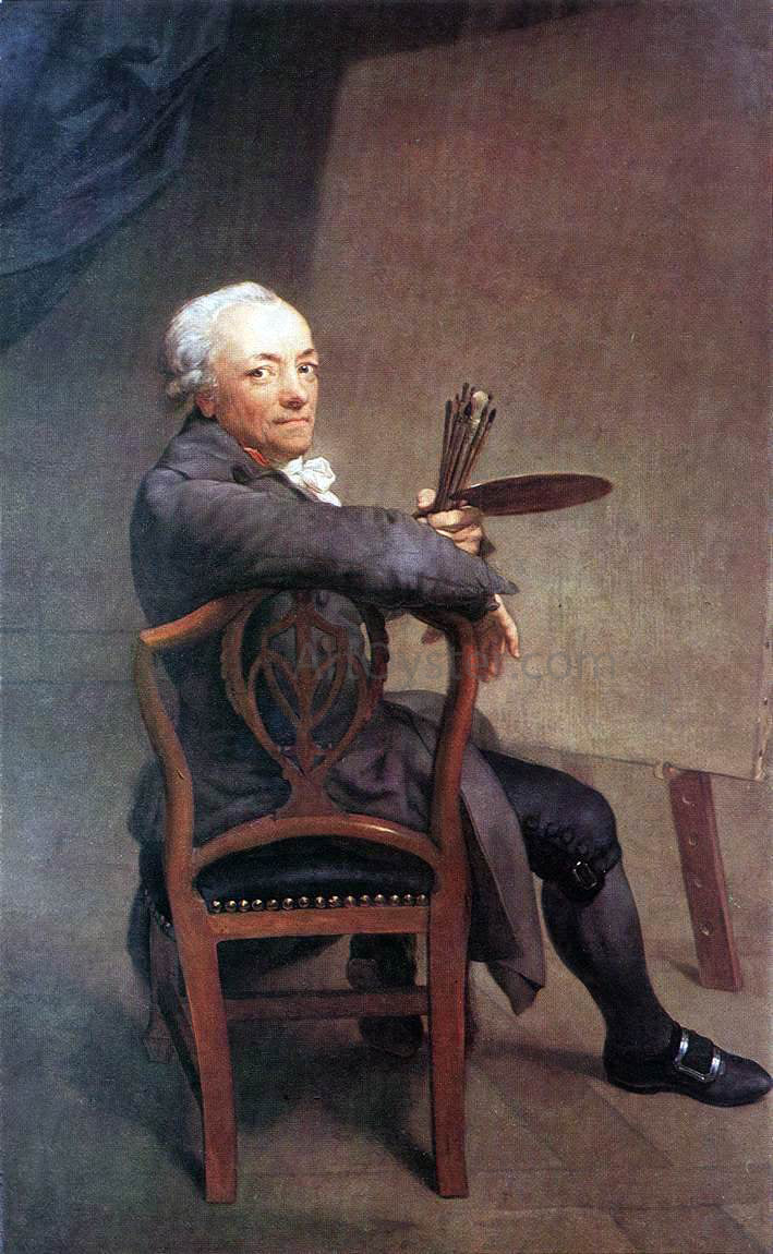  Anton Graff Self-Portrait at the Age of 58 - Canvas Print