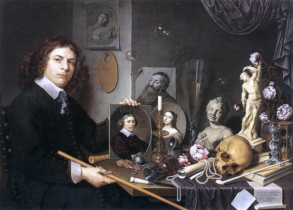  Giovanni Baglione Self-Portrait With Vanitas Symbols - Canvas Print