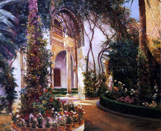  Manuel Garcia Y Rodriguez Seville Patio - Canvas Print