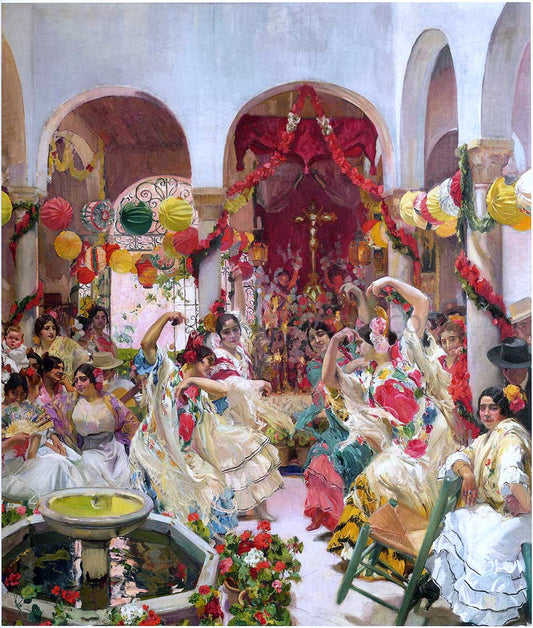  Joaquin Sorolla Y Bastida Seville, the Dance - Canvas Print