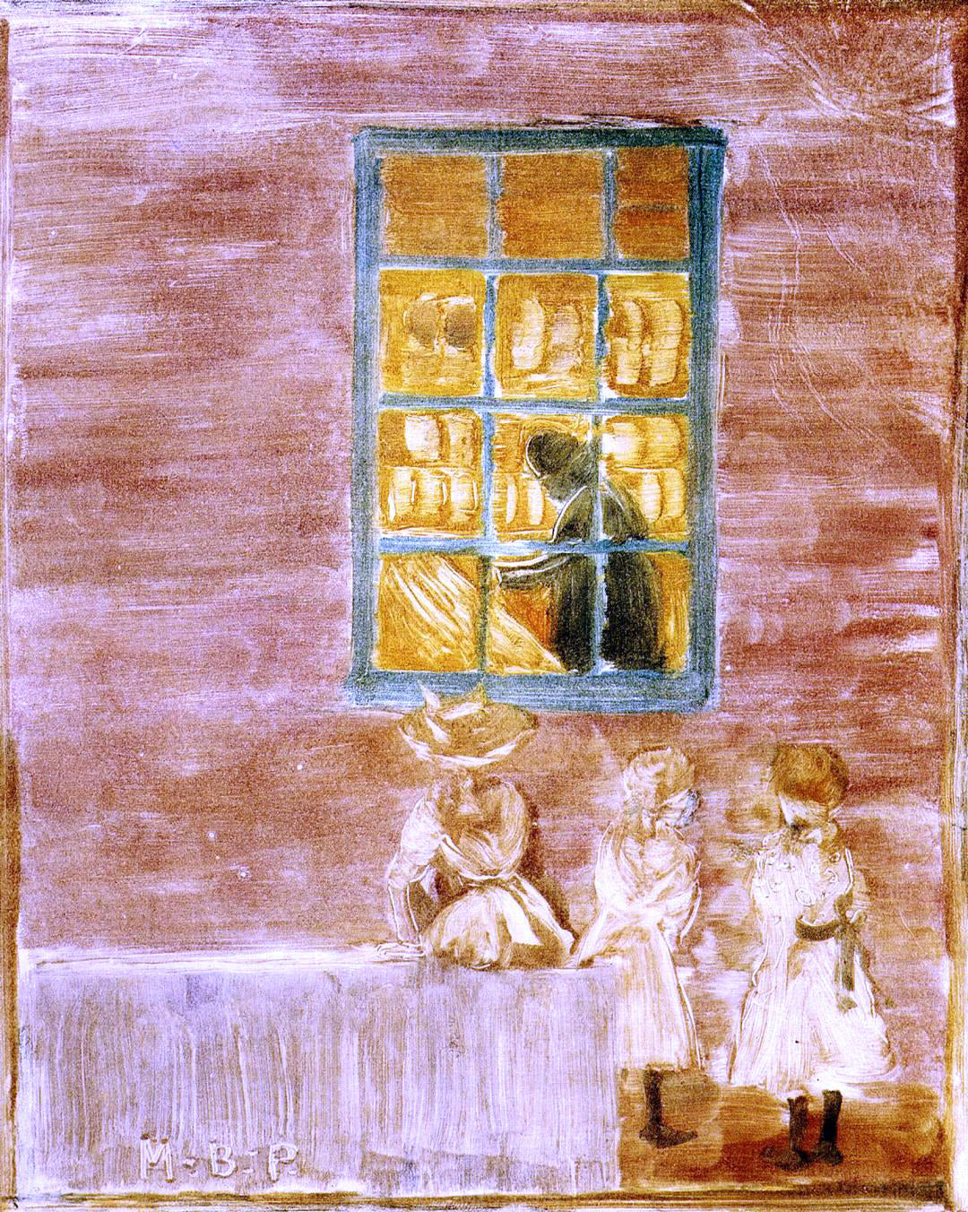  Maurice Prendergast Shadow (also known as Children by a Window) - Canvas Print