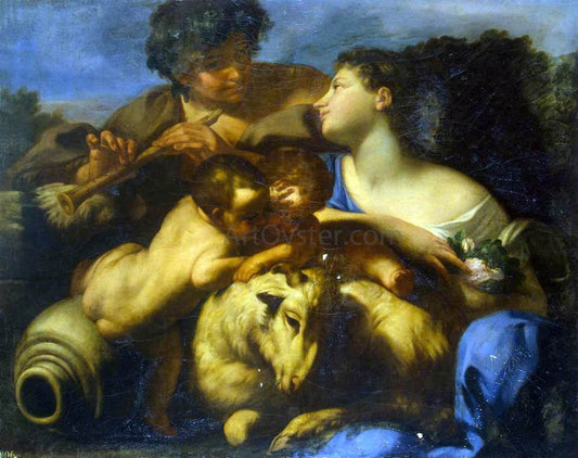  Carlo Cignani Shepherd and Shepherdess - Canvas Print