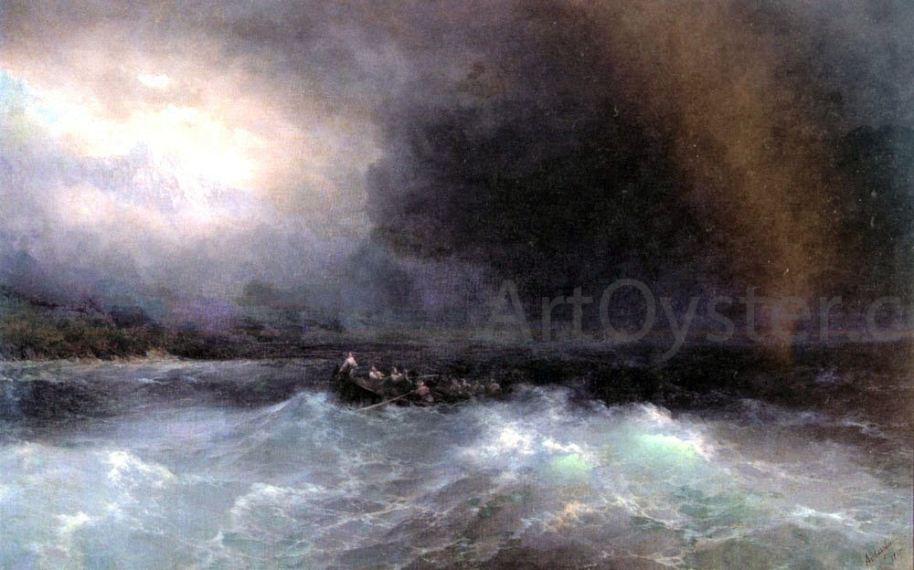  Ivan Constantinovich Aivazovsky Ship at Sea - Canvas Print